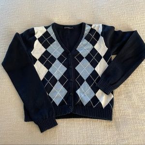 Brandy Melville Cotton Argyle Sweater